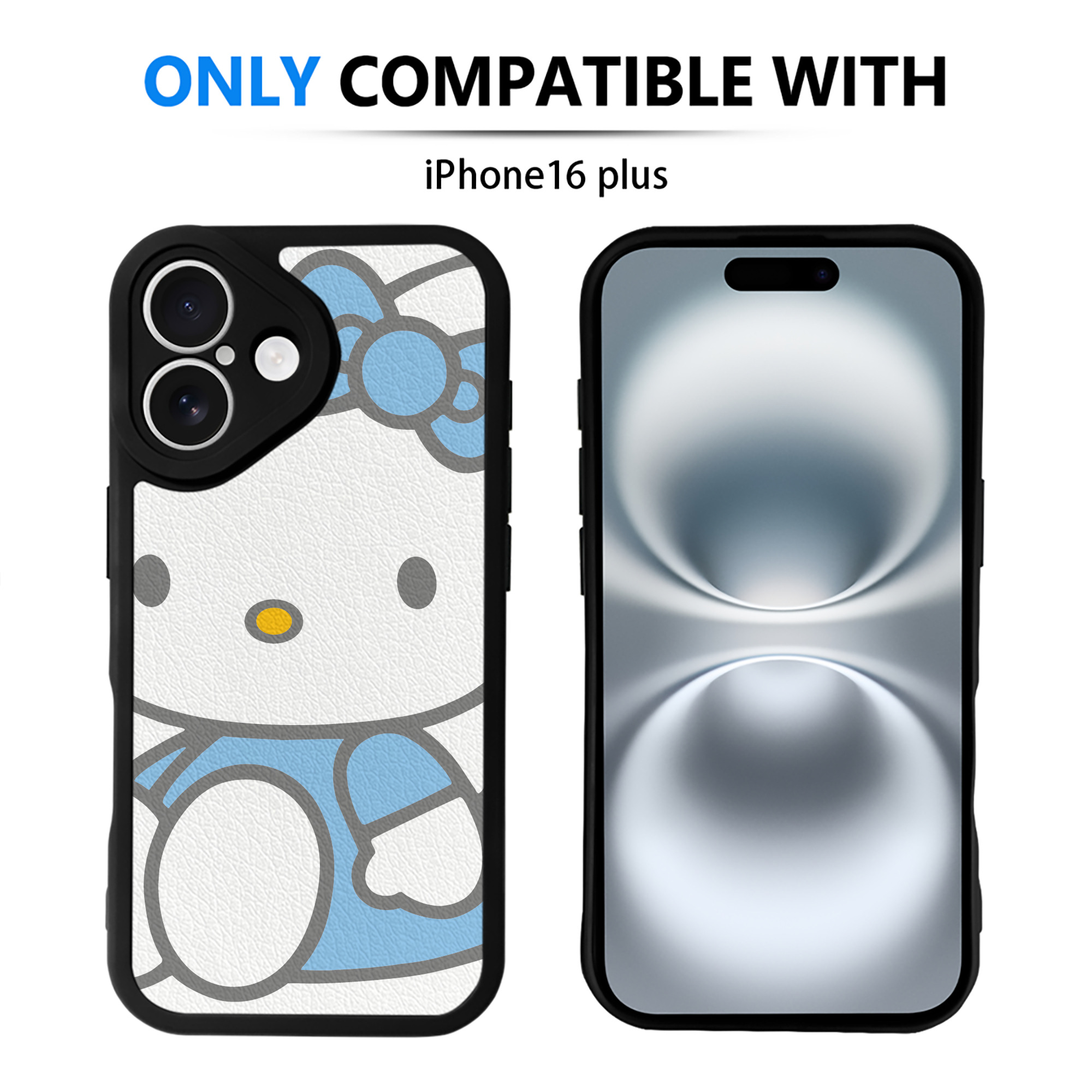 （画像用） Hello Kitty ハローキティ 【iPhone 16シリーズ対応】シリコンスマホケース（レザー調） 材質：シリコン